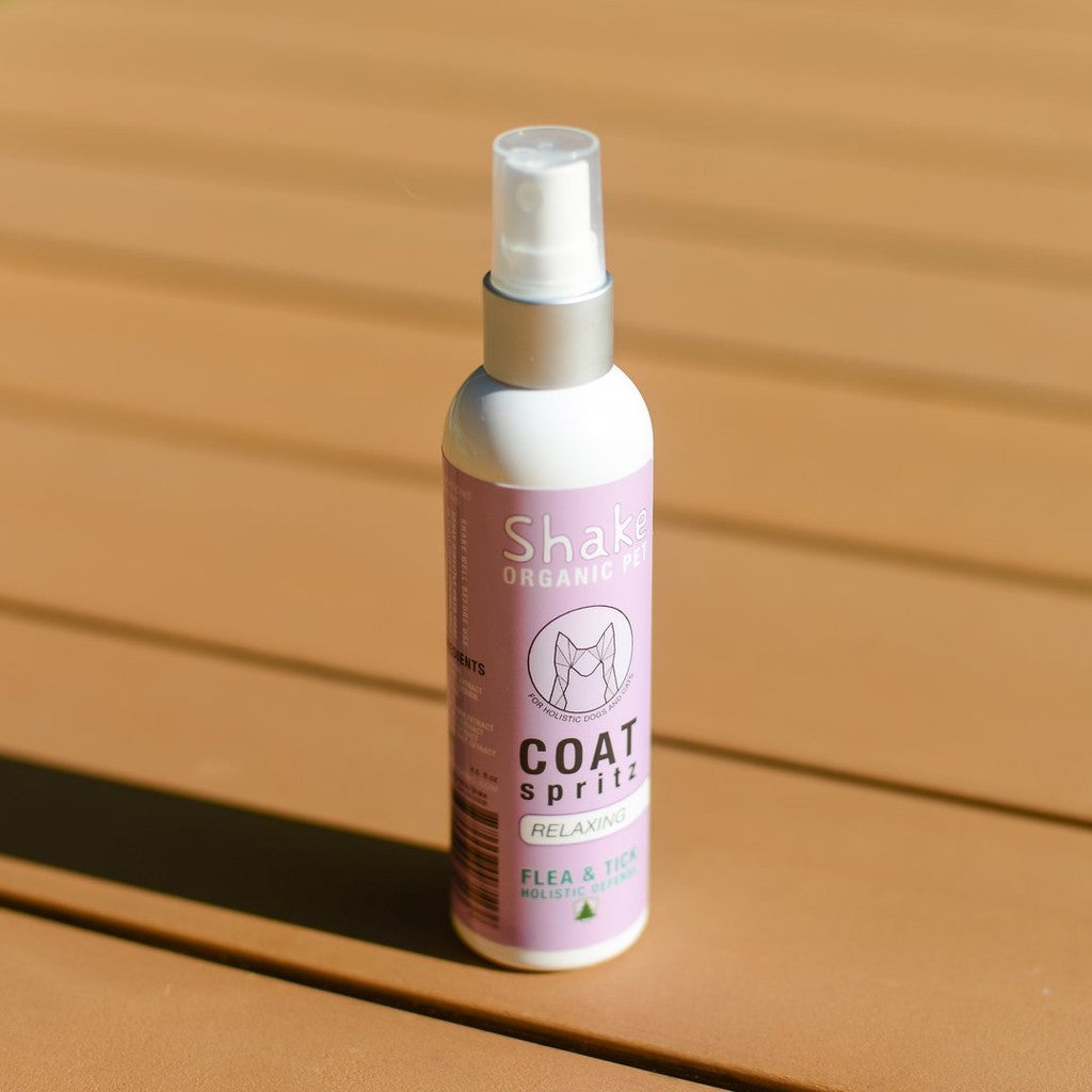 Shake 100% Organic Coat Spritz — Relaxing/Uplifting for Cats & Dogs (4.5 fl oz)