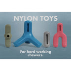 Zee.Dog Nylon Chew Toys — Bacon-Flavored Durable Chews for Dogs (4 Shapes)