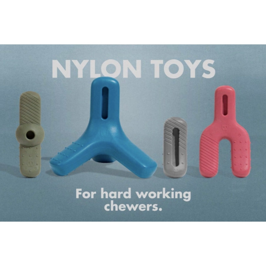 Zee.Dog Nylon Chew Toys — Bacon-Flavored Durable Chews for Dogs (4 Shapes)