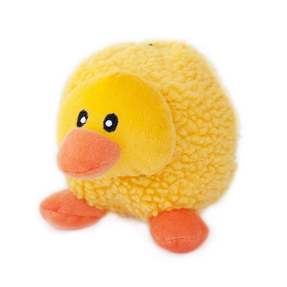 Zippypaws Tubbiez — Squeaky Round Fetch Toy for Dogs (6x5x4.5 in)