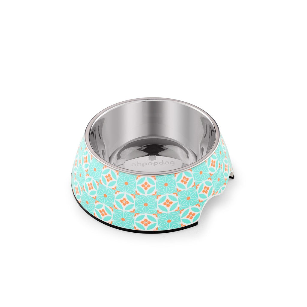 Ohpopdog Non-Slip Pet Bowl — Straits Mint Design (3 Sizes)