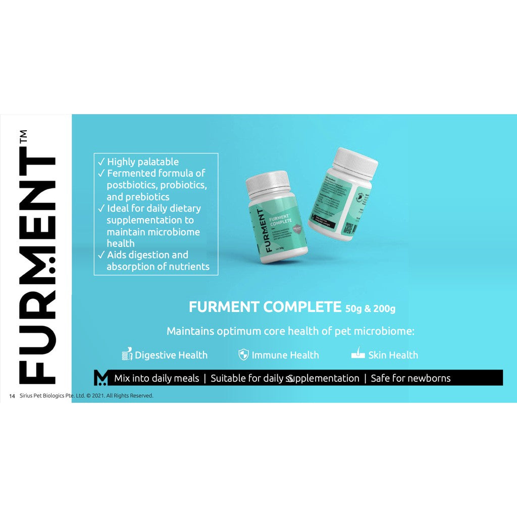 FURMENT Complete — Postbiotic Supplement for Dogs & Cats (50g / 200g)