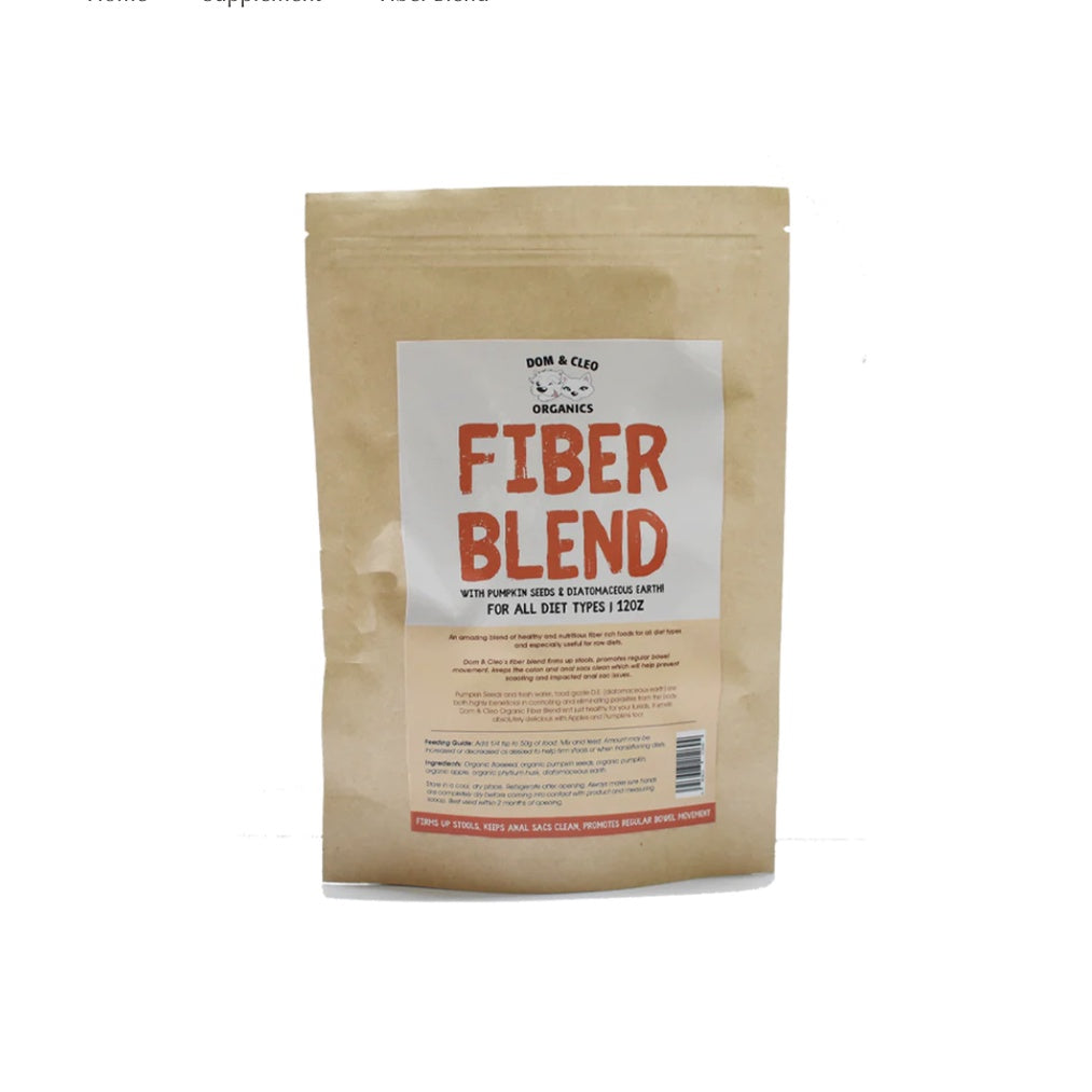 Dom & Cleo Organics Fibre Blend — Organic Digestive Support for Dogs & Cats (12oz)