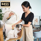 Bass Brushes Hybrid Groomer Pet Brush — Striped Finish