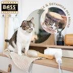 Bass Brushes Style & Detangle Pet Brush — Premium Alloy Pins (Size L, M, S)