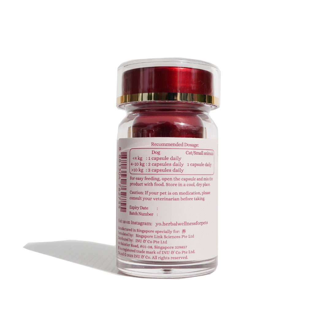 Yo Organic Lingzhi for Pets — Anti-Aging & Liver Support (30 Vegetarian Capsules)