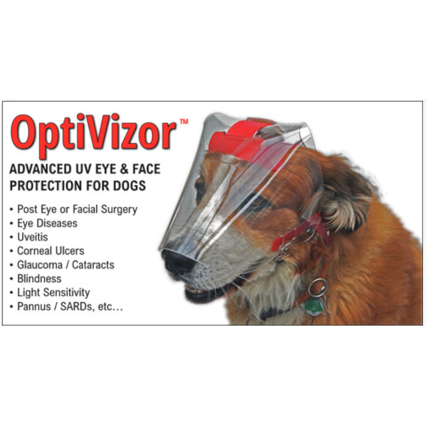 OptiVizor Eye Protection — UV Shield for Dogs & Cats (Post-Surgery, Injury, Blindness)