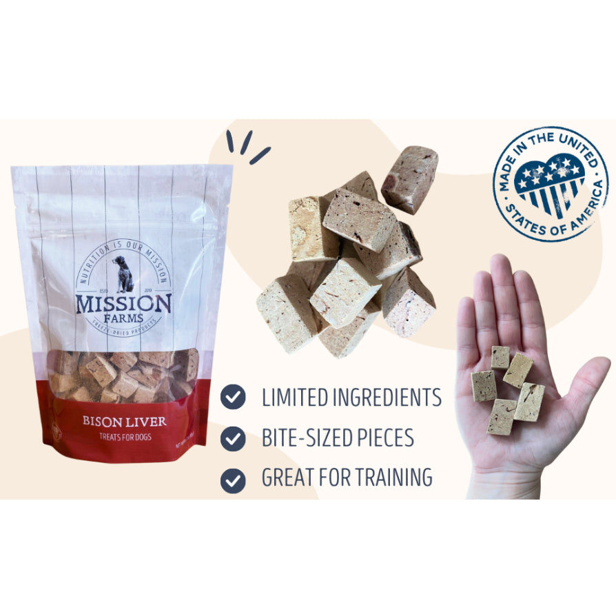 Mission Farms Freeze Dried Dog & Cat Treats — Single Source Protein with Probiotics (85g)