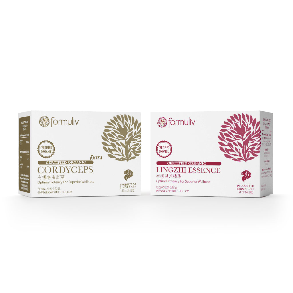 Formuliv Organic Cordyceps/Lingzhi for Pet Owners — Certified Organic TCM Supplement (60 Caps)