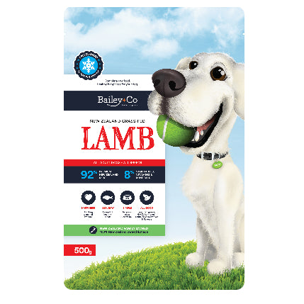 Bailey+Co New Zealand Grass-Fed Lamb — Freeze-Dried Raw Dog Food (500g/1.2kg)