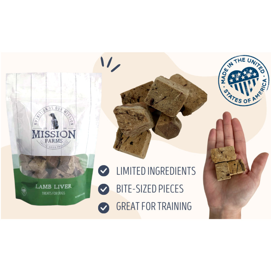 Mission Farms Freeze Dried Dog & Cat Treats — Single Source Protein with Probiotics (85g)