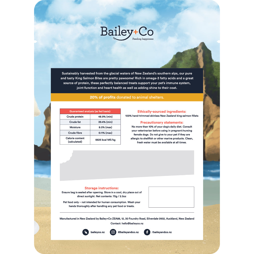 Bailey+Co New Zealand Freeze-Dried Raw Treats — Single-Ingredient (50g–300g)