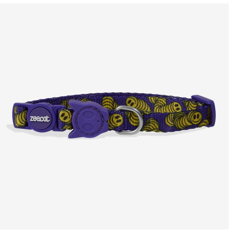 Zee.Cat Breakaway Cat Collar — Soft Polyester Safety Collar (One Size)