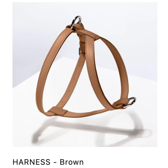 ST ARGO Vegan Leather Harness — Adjustable No-Pull for Dogs & Cats