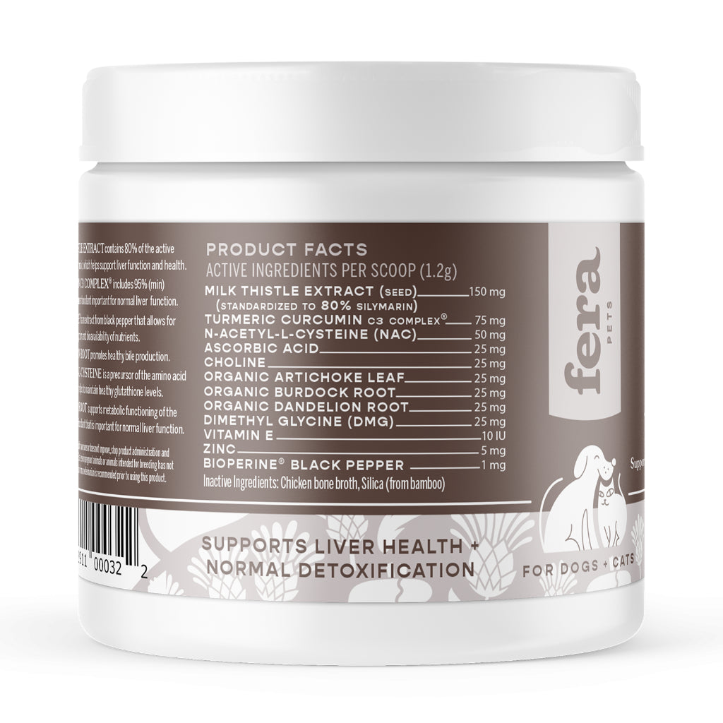 Fera Pet Organics Liver Support — Milk Thistle & Turmeric for Dogs & Cats (2.5oz)