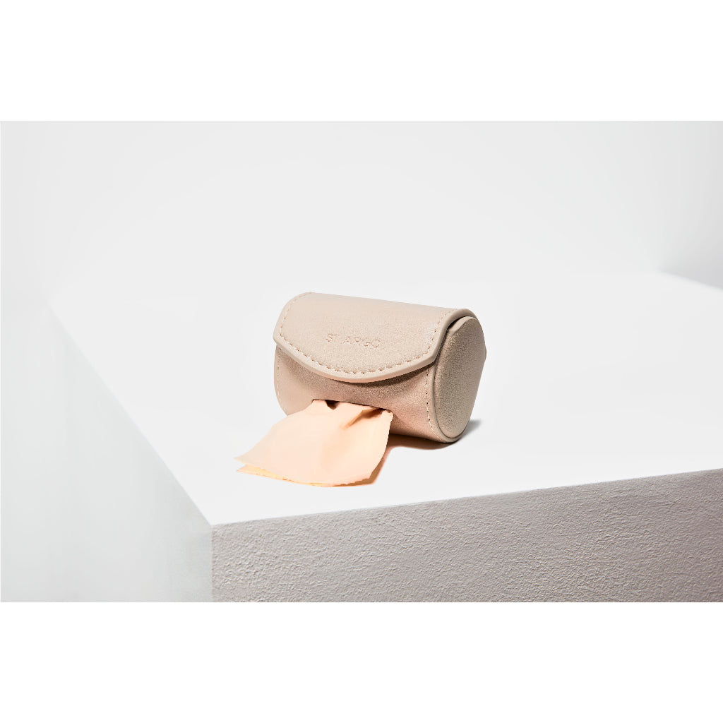 ST ARGO Poop Bag Holder — Vegan Leather Waste Bag Dispenser (Fits Standard Bags)