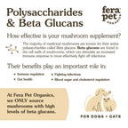 Fera Pet Organics Organic Mushroom Blend — Immune Support for Dogs & Cats (120 servings)