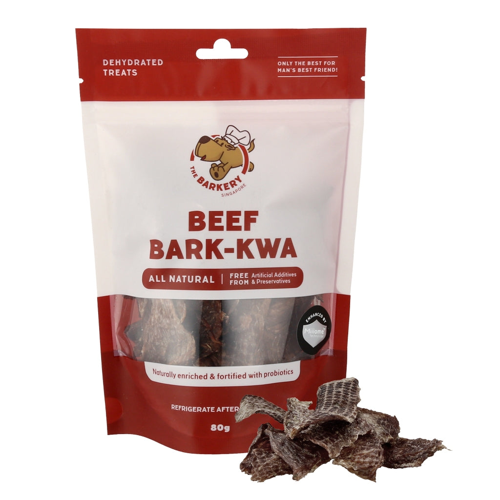 The Barkery Beef Bark-Kwa & Tripe Dehydrated Dog Treats (80g/200g)