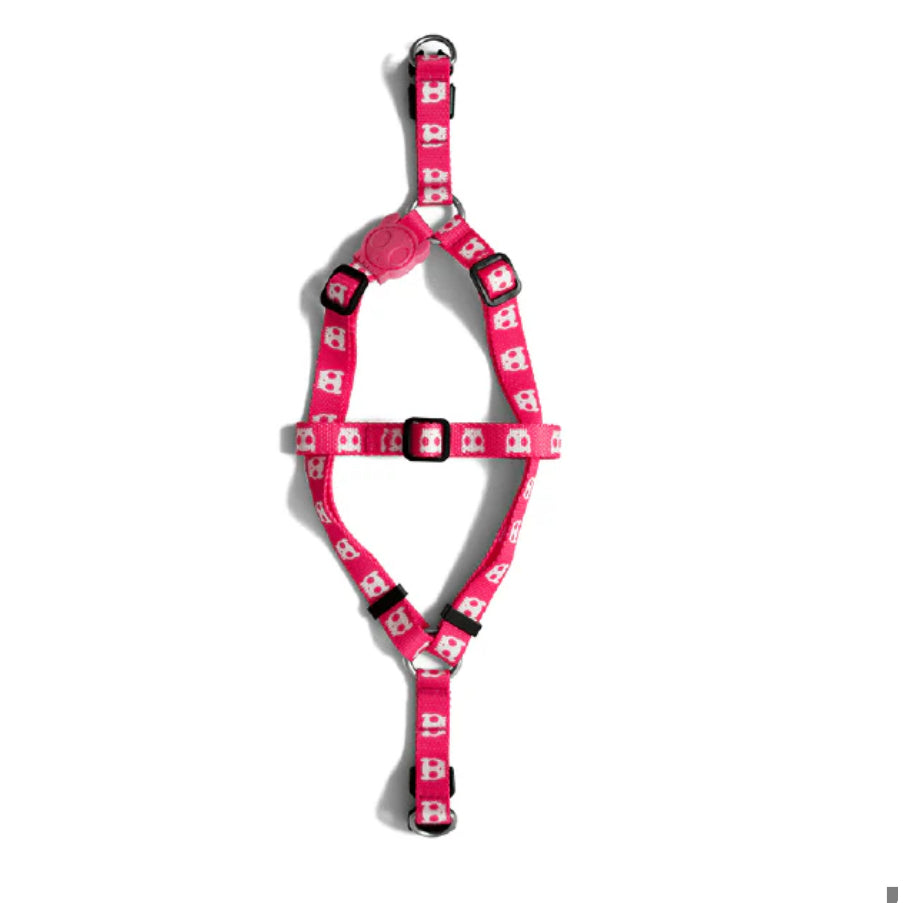 Zee.Dog Step-in Harness — Pink Skull, No-Pull for Dogs (Size L)