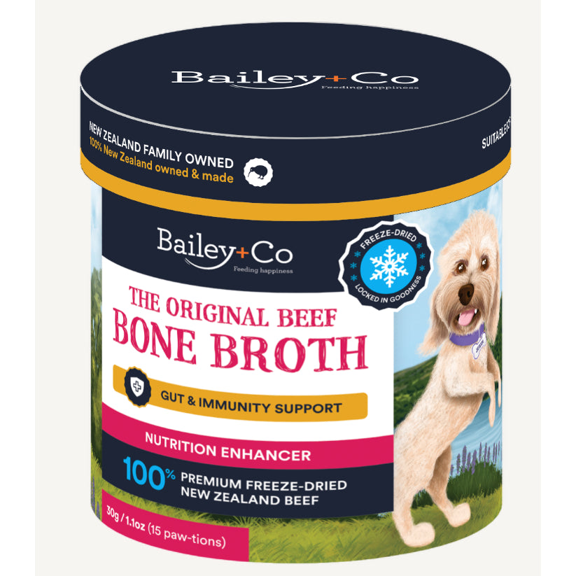 Bailey+Co Beef Bone Broth — Freeze-Dried Gut & Immunity Support (30g/65g)