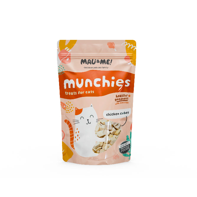 Mau&Me Munchies — Single Ingredient Air-Dried Cat Treats (60g / 40g)