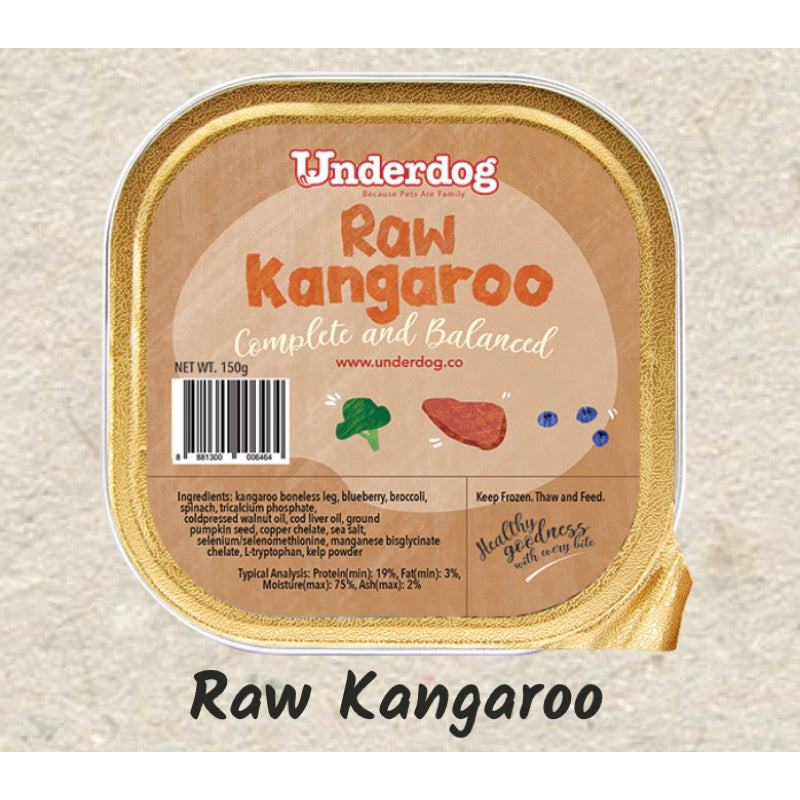 Underdog Raw Frozen Recipe for Dogs — 6 Flavours (1.2kg / 3kg)