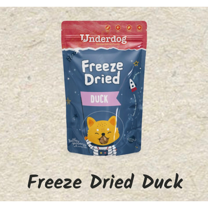 Underdog Air-Dried & Freeze-Dried Dog Treats — Natural Single-Protein (Multiple Flavours & Sizes)