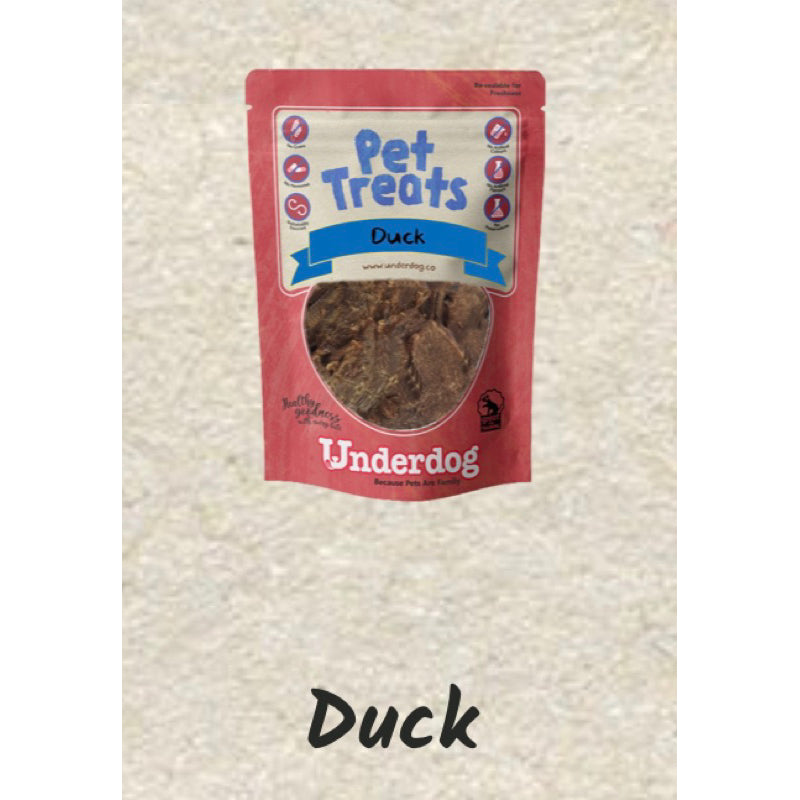 Underdog Air-Dried & Freeze-Dried Dog Treats — Natural Single-Protein (Multiple Flavours & Sizes)