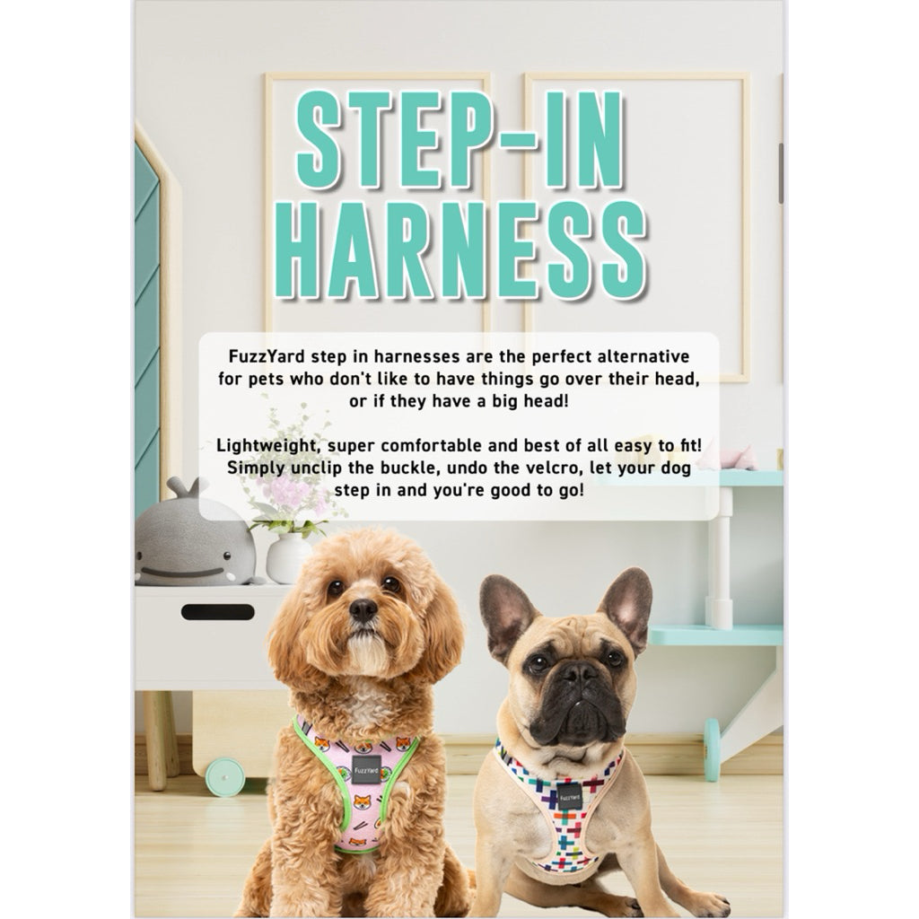FuzzYard Step In Dog Harness — Easy No-Pull Design, 6 Sizes