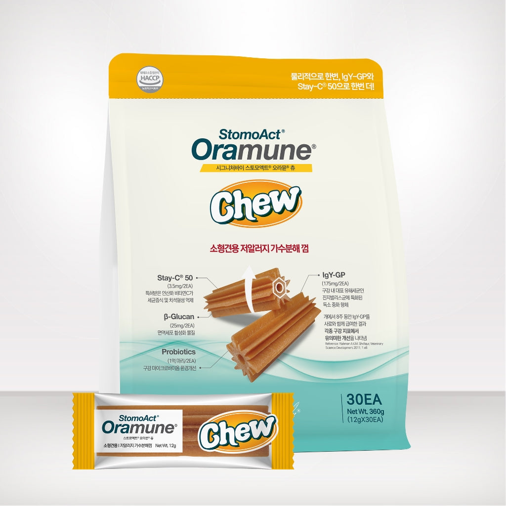 Signatureby StomoAct Preventeeth/Oramune Dental Chew for Dogs – Hypoallergenic Tartar Control