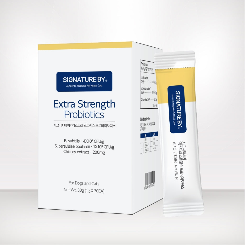 Signatureby Extra Strength Probiotics — 4th-Gen Synbiotic for Dogs & Cats (30 Stick Packs)