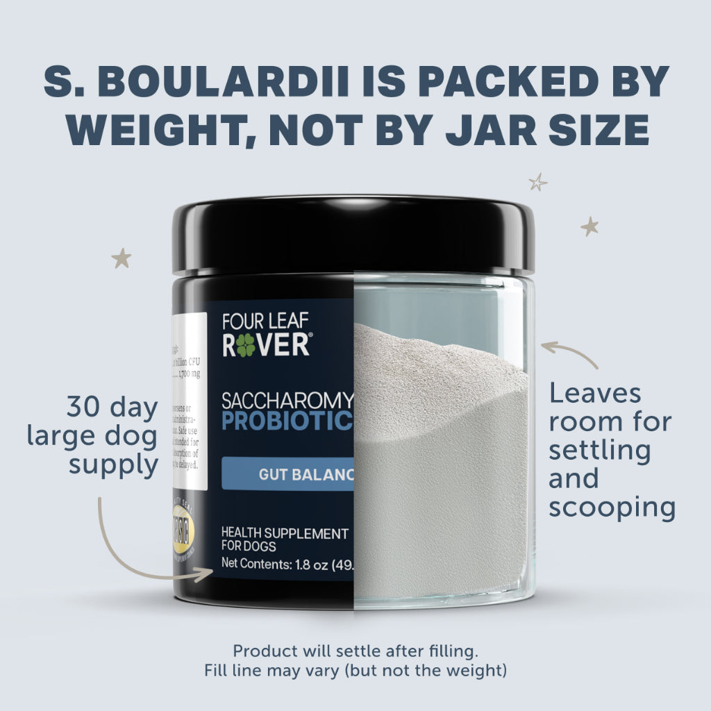 Four Leaf Rover Saccharomyces Boulardii — Yeast-Based Probiotic for Dogs (46.7g)