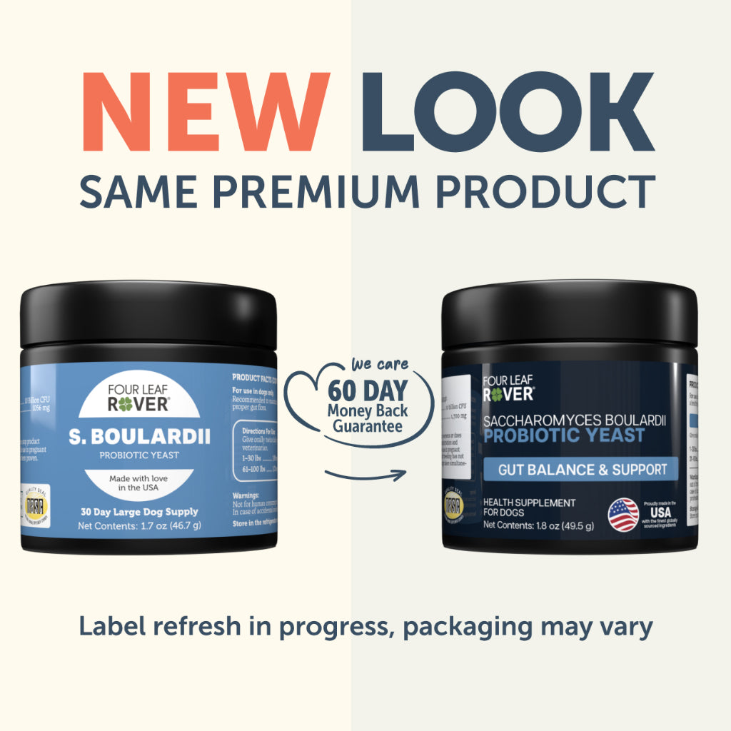 Four Leaf Rover Saccharomyces Boulardii — Yeast-Based Probiotic for Dogs (46.7g)