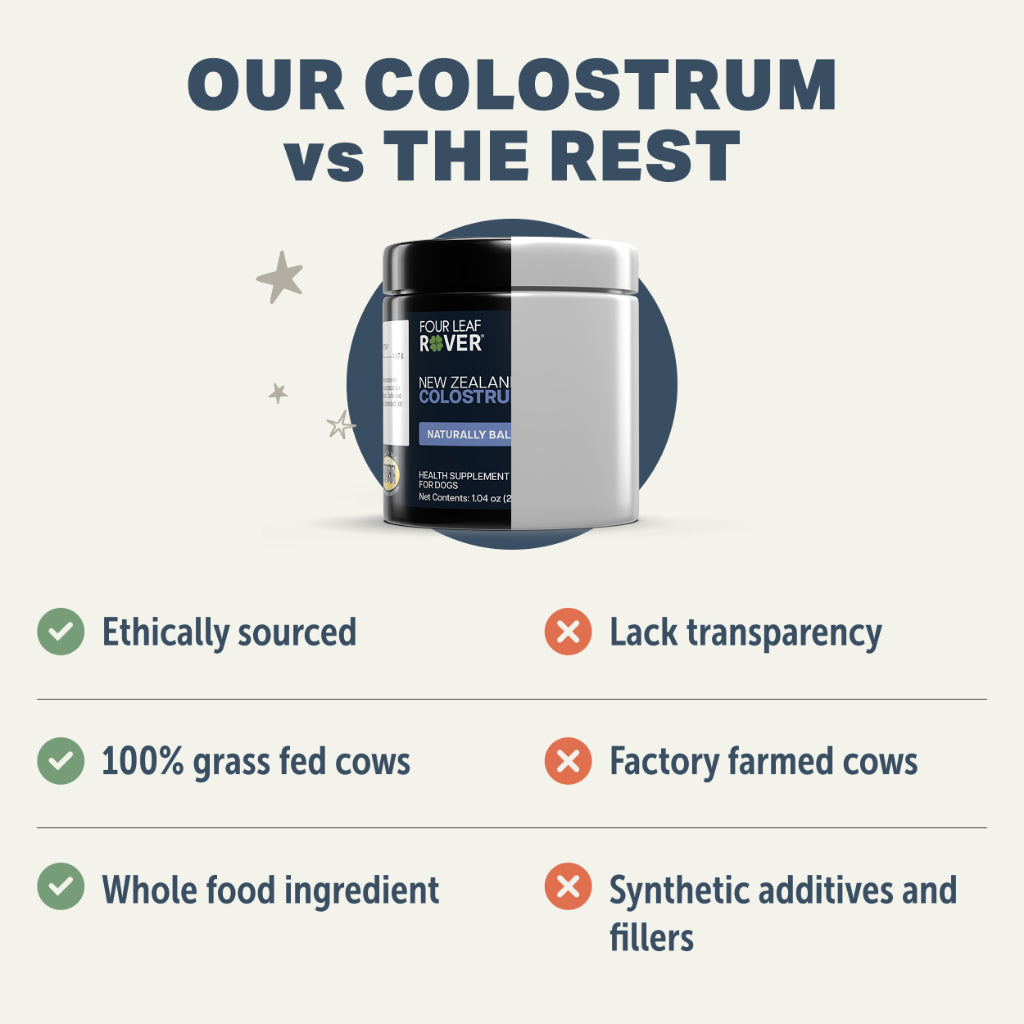 Four Leaf Rover Bovine Colostrum — Immune & Gut Support for Dogs (33g)