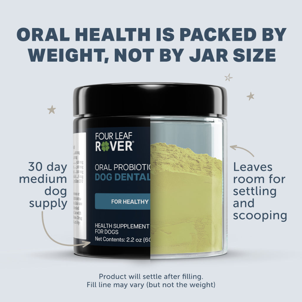 Four Leaf Rover Oral Health — Dog Dental Powder for Fresh Breath & Gum Care