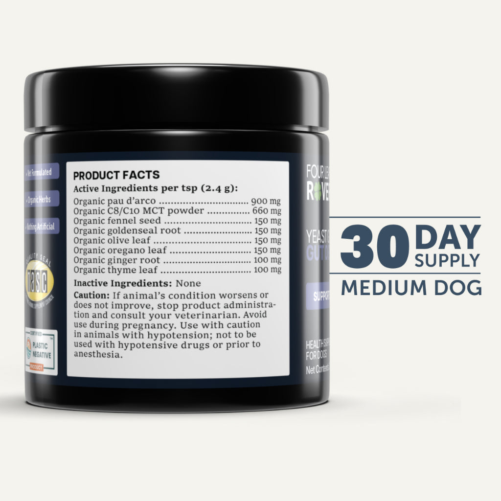 Four Leaf Rover Yeast Guard — Organic Yeast Detox Powder for Dogs (39.3g)