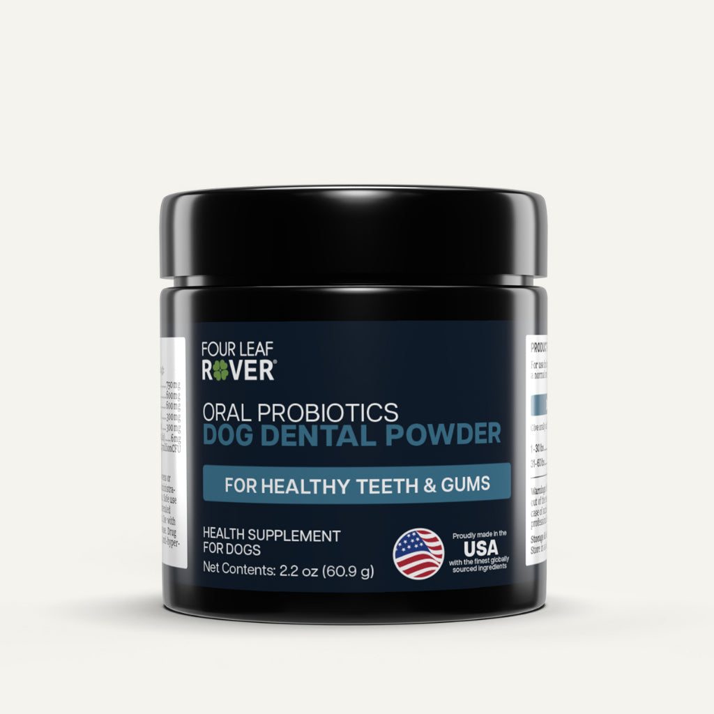 Four Leaf Rover Oral Health — Dog Dental Powder for Fresh Breath & Gum Care