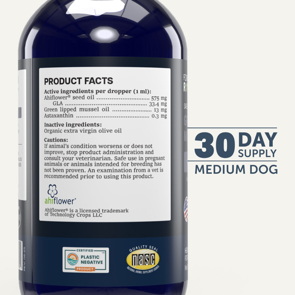 Four Leaf Rover Safe-Sea Green Lipped Mussel Oil — Omega-3 for Joints, Immune & Skin (3.8oz)