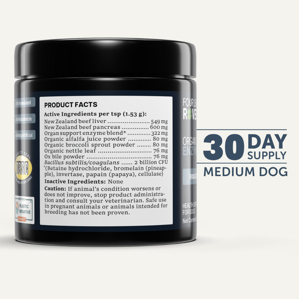 Four Leaf Rover Digest — Digestive Enzyme & Organ Care Supplement (34.5g)