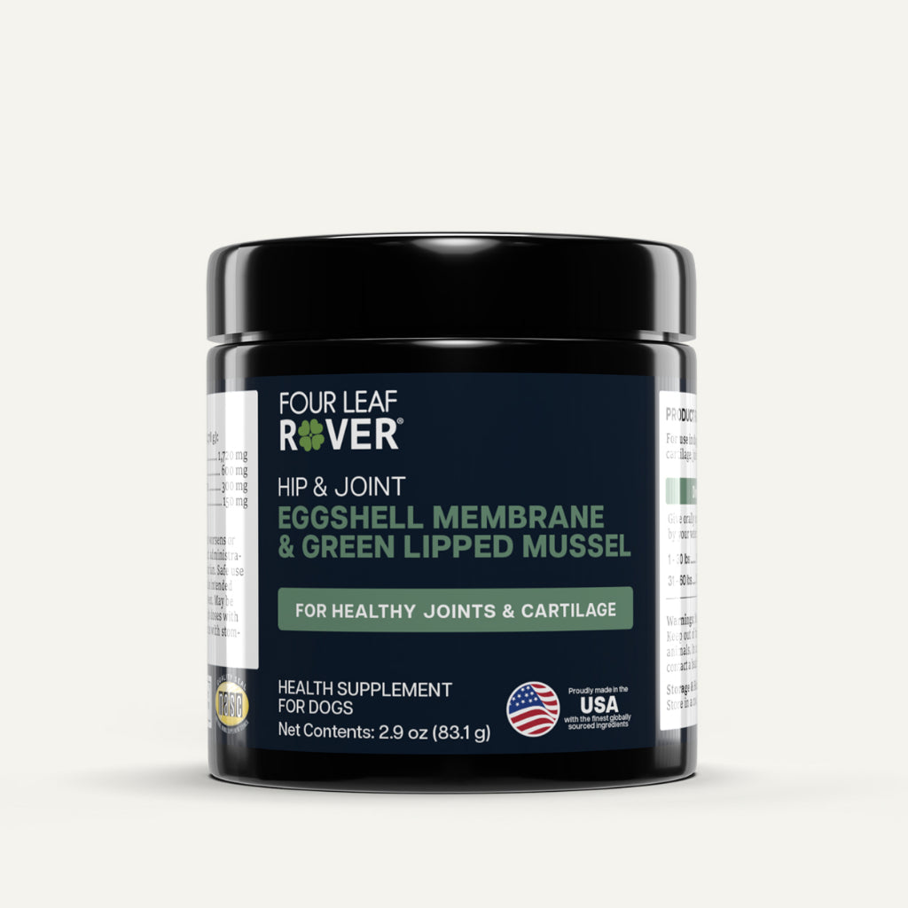 Four Leaf Rover Hip & Joint Eggshell Membrane Supplement — Natural Joint Support for Dogs (83g / 166g)