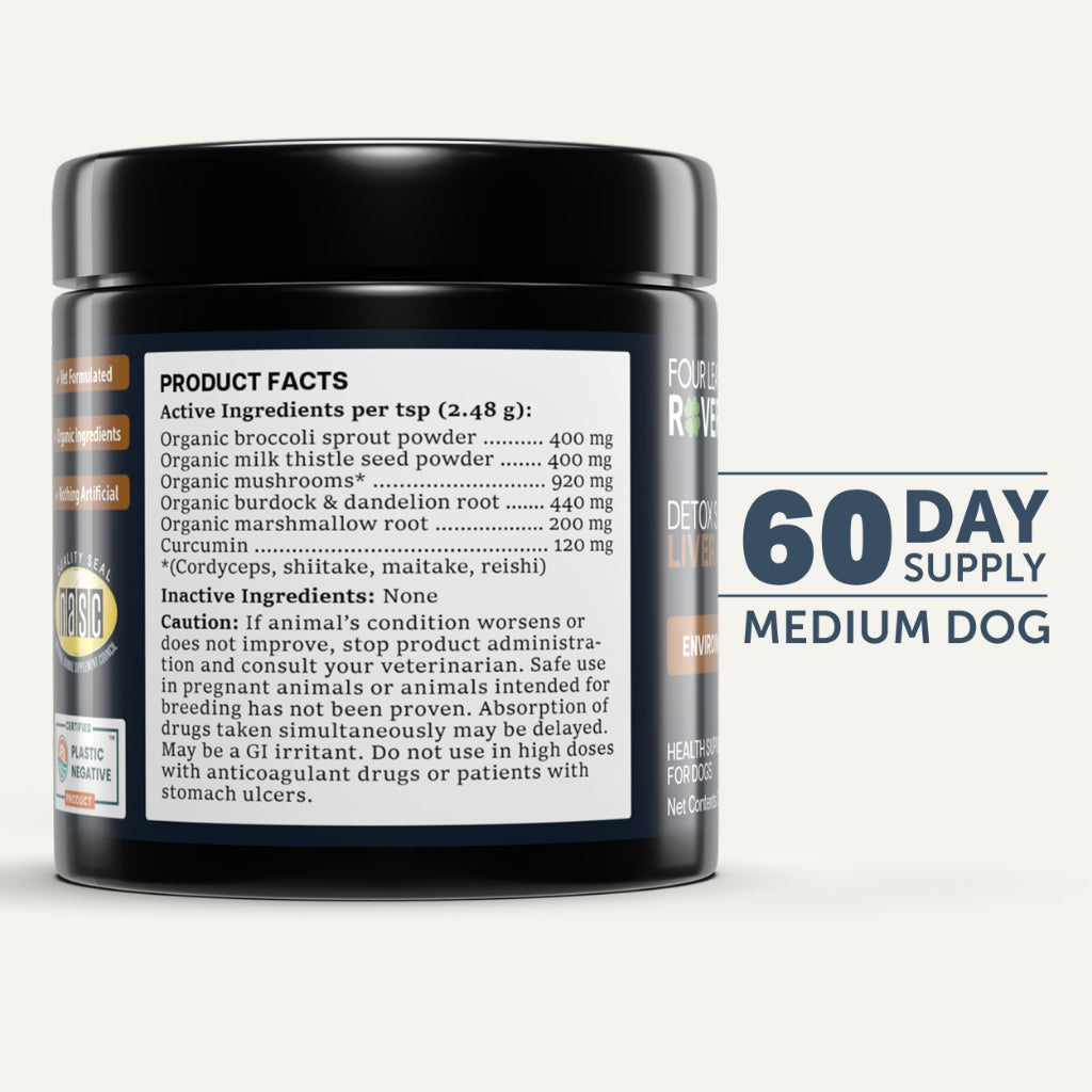 Four Leaf Rover Liver/Kidney Clean — Organic Mushroom Detox Powder (37.2g)