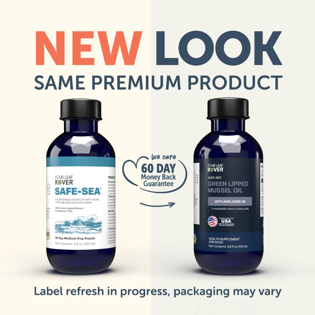 Four Leaf Rover Safe-Sea Green Lipped Mussel Oil — Omega-3 for Joints, Immune & Skin (3.8oz)