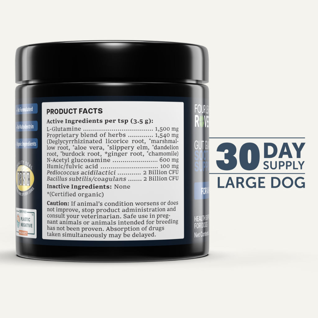 Four Leaf Rover Gut Guard — Probiotic for Dogs With Leaky Gut (3.5oz)