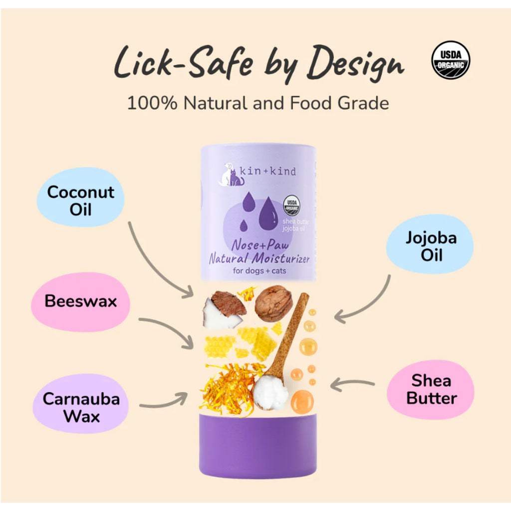 kin+kind Organic Nose & Paw Natural Moisturizer — USDA Certified (2.3 oz)