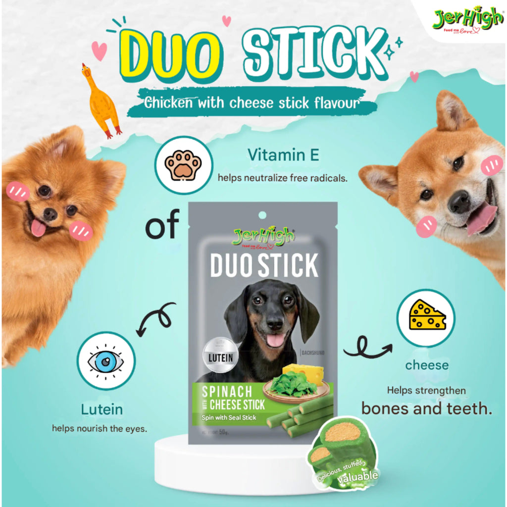 JerHigh Duo Stick Dog Treats — Buy 1 Free 1 (50g)