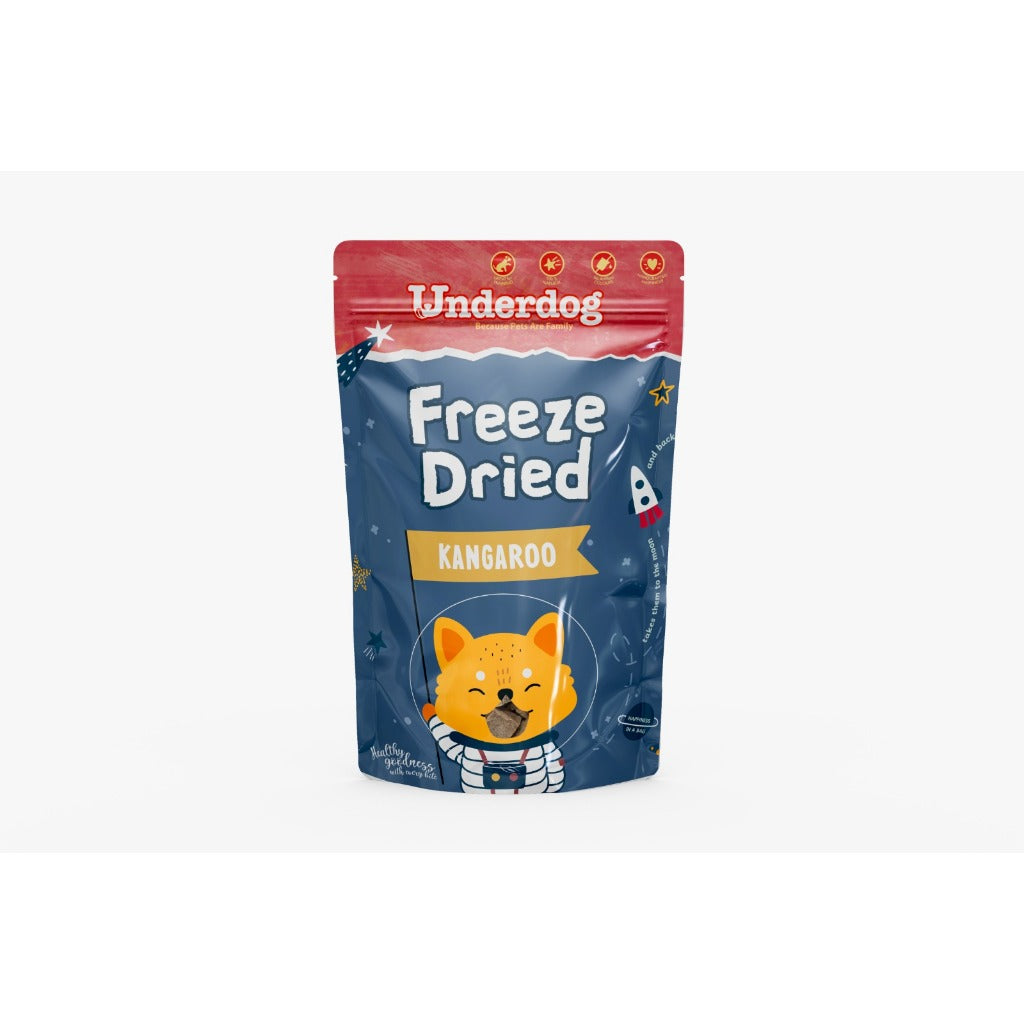 Underdog Air-Dried & Freeze-Dried Dog Treats — Natural Single-Protein (Multiple Flavours & Sizes)