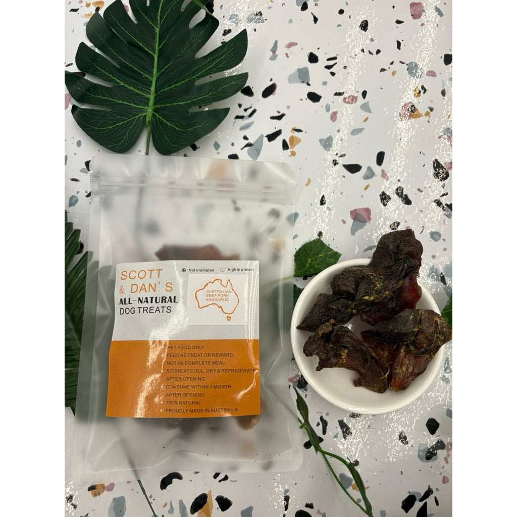 Scott & Dan's Kangaroo Knee Tendon – 100% Natural Australian Chew (100g)