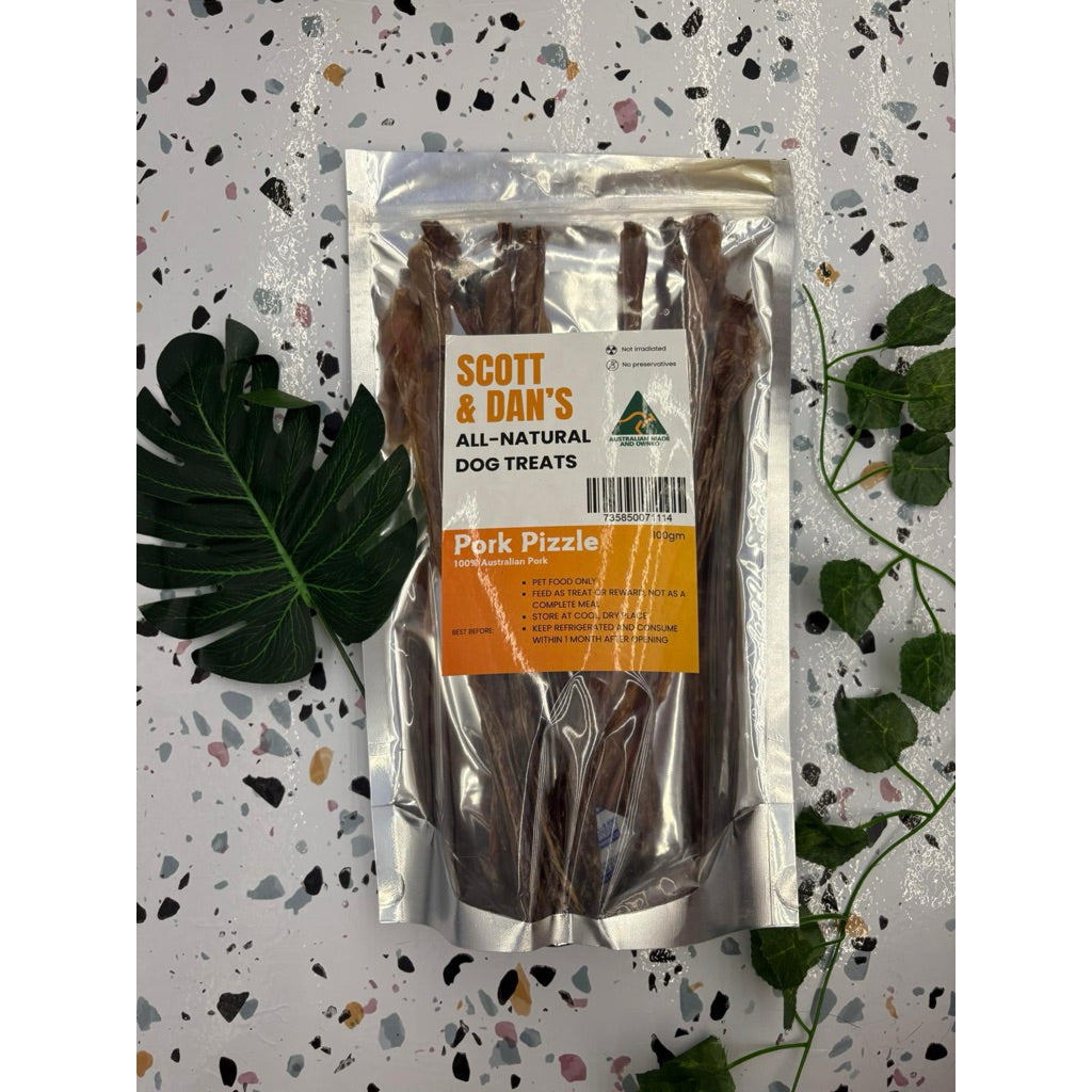 Scott & Dan's Bully Sticks — All-Natural Beef & Pork Dog Treats (100g-200g)
