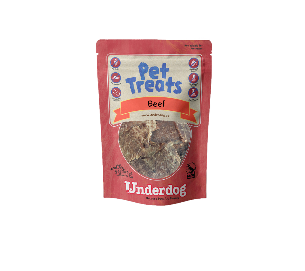 Underdog Beef Treats for Pets (80g)
