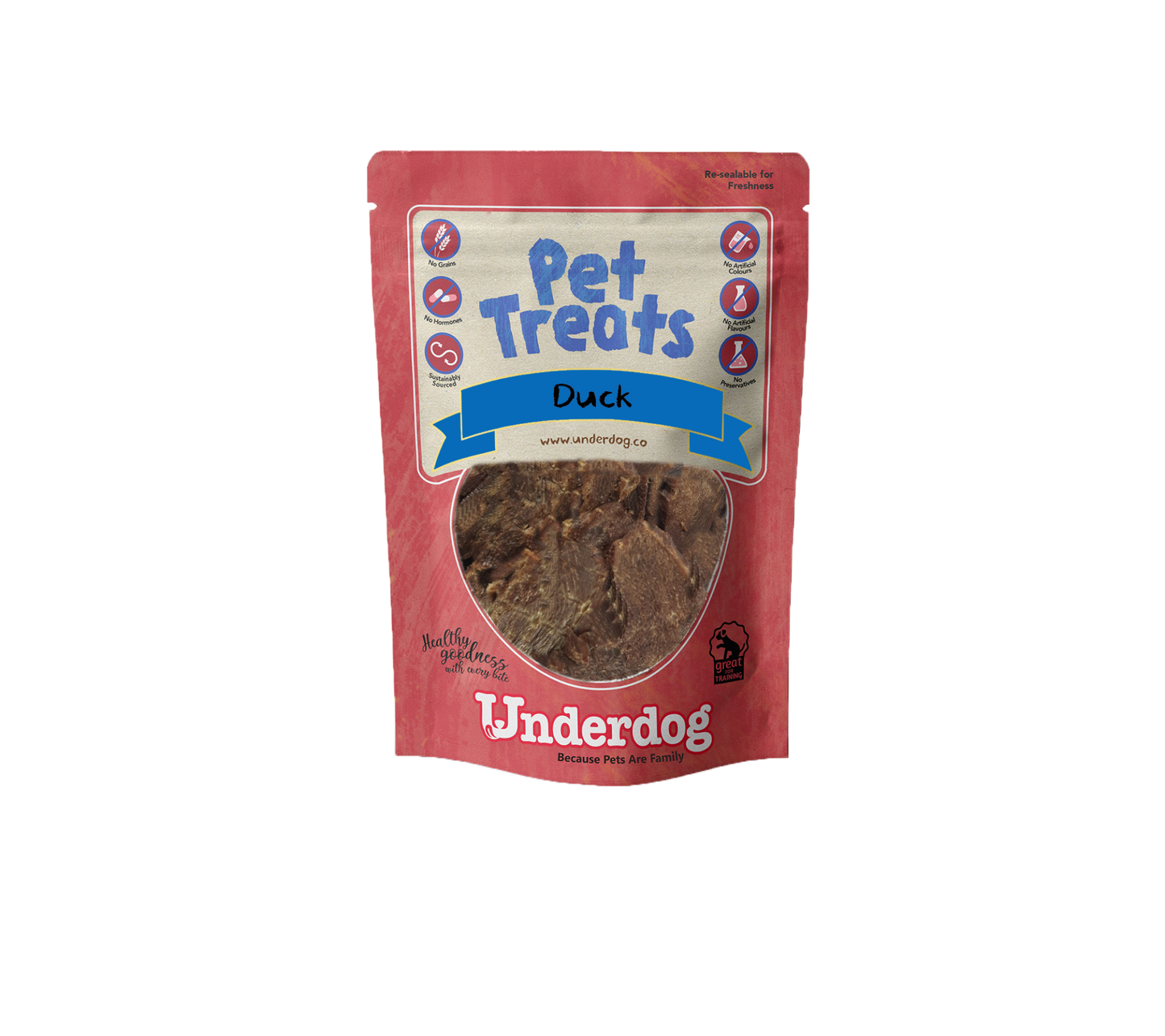 Underdog Duck Treats for Pets (80g)